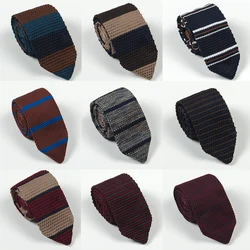 40 Color Men's Tie Casual Stripes Woolen Knitted Necktie Men Knit Tie Gift for Men Accessories Gravata Formal Tie Gravata Bowtie