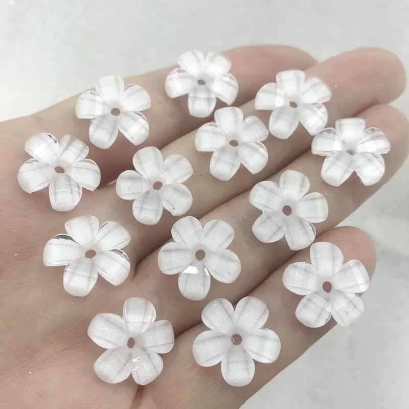 30pcs 16mm Resin Flowers Rhinestones  DIY Jewelry/ Craft Decoration(1 hole) -0T330