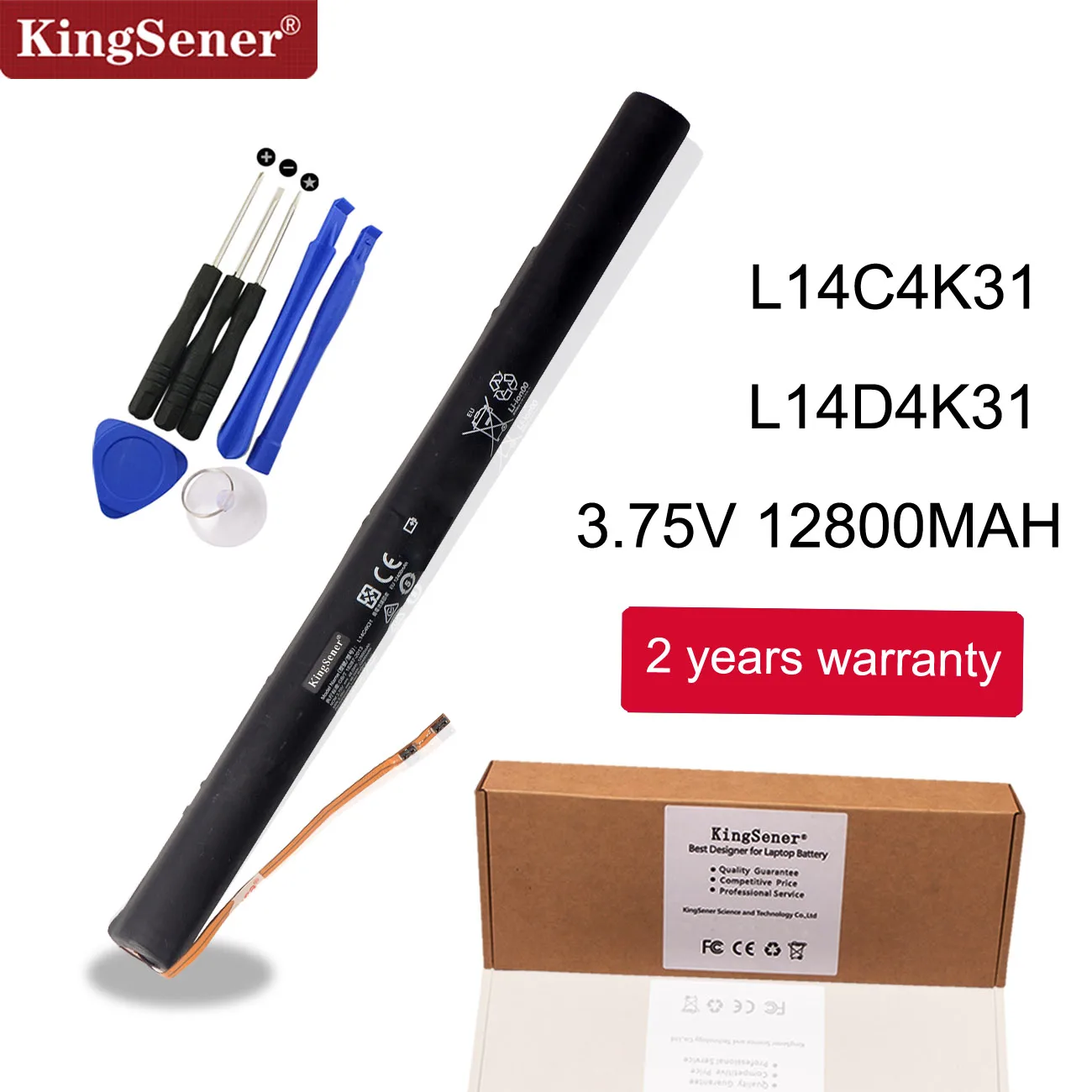 

KingSener L14C4K31 L14D4K31 Battery For Lenovo Yoga Tablet 2-1371F Pro-1371F 3.75V 12800mAh 48WH + Free tool