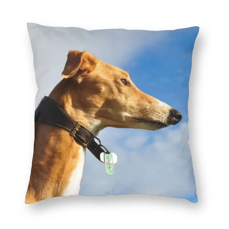 Cute Greyhound Print Cushion Cover Whippet Sighthound Dog Throw Pillow Case for Living Room Fashion Pillowcase Home Decoration