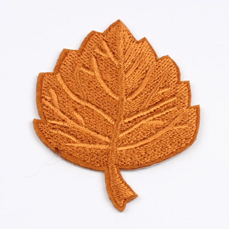 10pcs/lot Embroidered Maple Patch Cartoon Leaf Stickers Iron On Sew On Clothing Appliques DIY Patchwork Crafts Garments Badge image 3