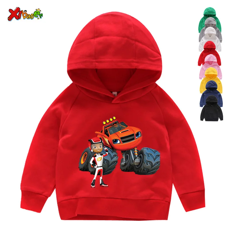 

boys hoodies sport Children's Clothes Kids Blaze Game Anime T-Shirt Boy or Girl Top Sweatshirt Hoodie 2T-9T