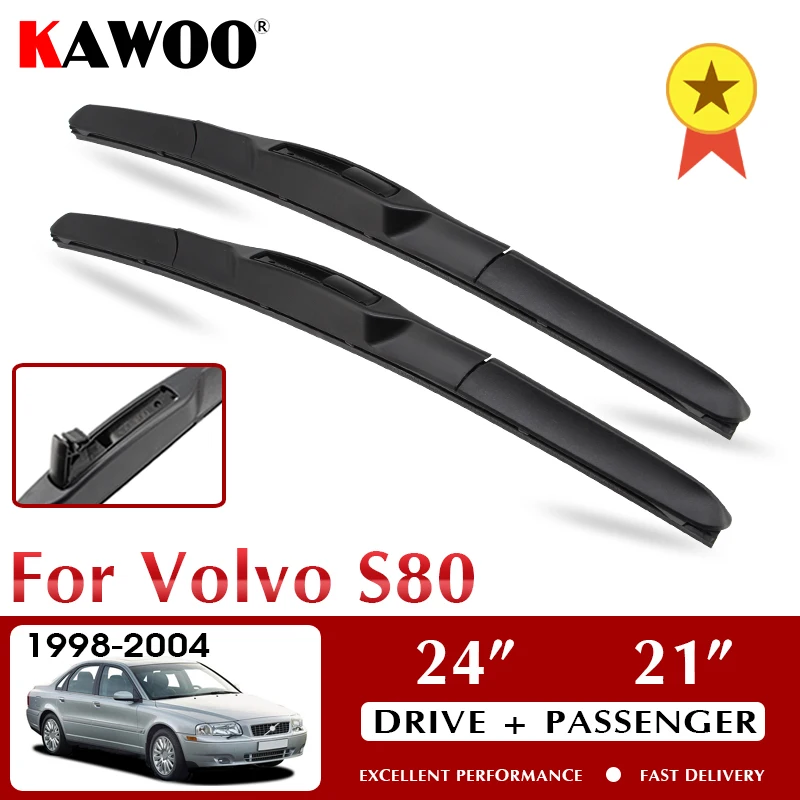 KAWOO Wiper Front Car Wiper Blades For Volvo S80 1998-2004 Windshield Windscreen Front Window Accessories 24