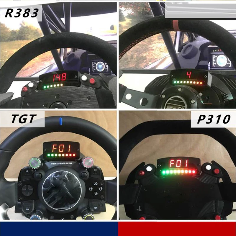 Dla Thrustmaster T300RS/GT 599 TSPC kierownica Quick release prędkościomierz cyfrowy wyświetlacz LED Simracing Car Game