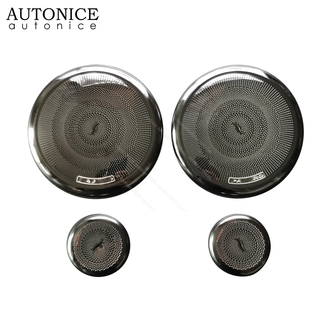 4pc Steel Back Door Speaker Audio Ring Trim Fit for Mitsubishi Pajero V93/V97 2016 2017 2018 2019 2020 2021