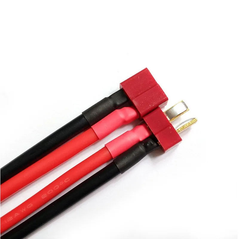 1pcs Deans Style T Plug Male Female Connector Silicone Wire With 10CM 16AWG