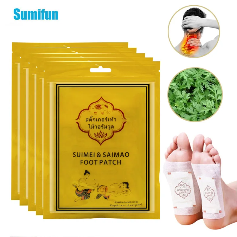 

10Pcs 100% Original Thailand Detox Foot Patch Herbal Cleansing Body Toxins Improve Sleep Quality Medical Plaster Health Care