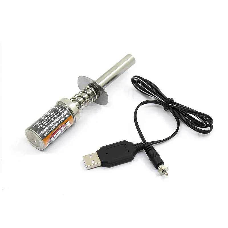 Model Fuel RC Car Charger Rechargeable Glow Plug Igniter USB Charging Cable Computer Charging