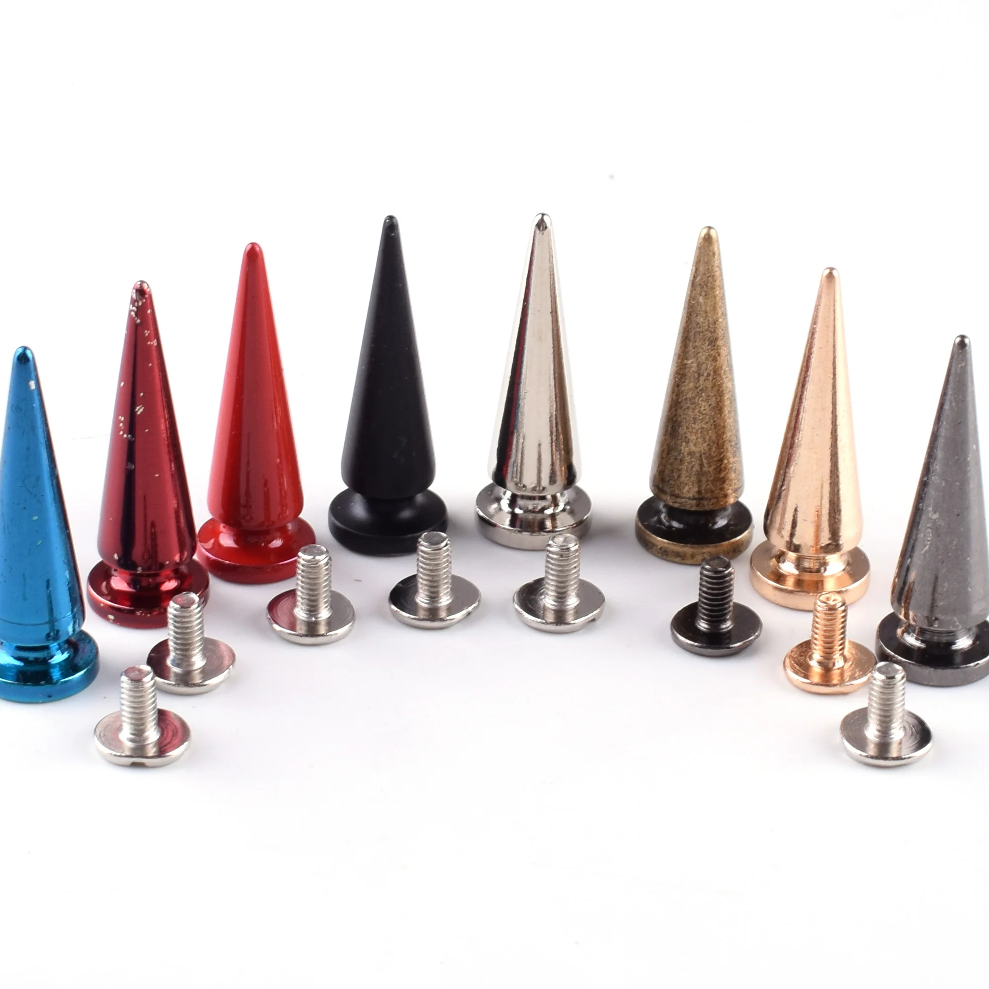 Bullet Punk Spikes---Leather Crafts Screw Punk Studs Bullet Cone Spike Stud Metal Screw Rivets Punk Stud Cone Rivets Screw Punk