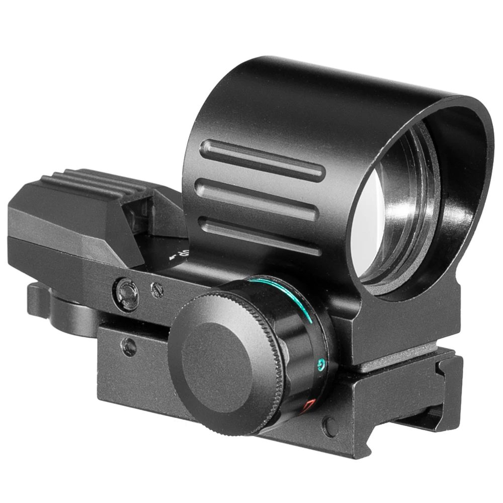 Tactical 4 Reticle Mode 1X Red Green Dot Sight Hunting Rifle Reflex Dot Sight Brightness Adjustable Aluminum Casing.