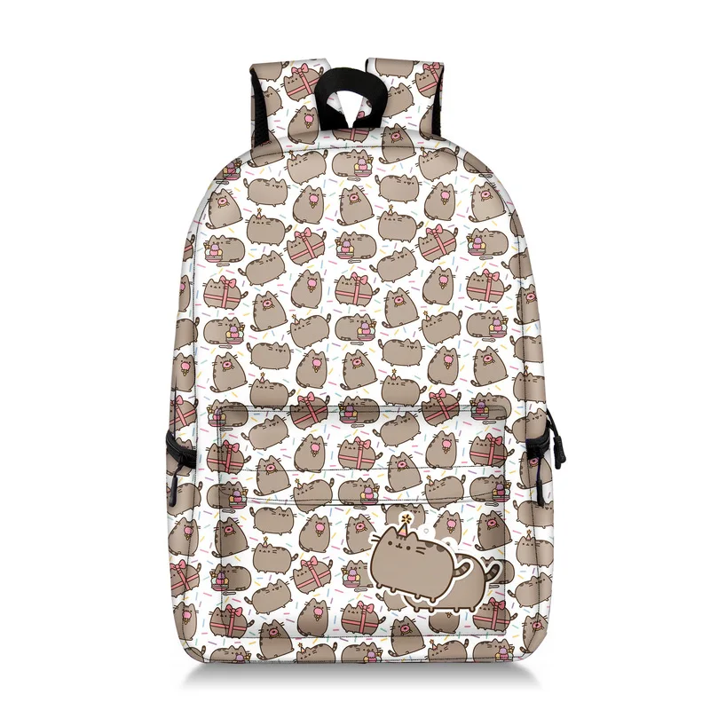 Pusheen Cat Printing Backpack Anime Kawaii Bag Schoolbag Backpack Nylon Travel Rucksacks Cartoon School Bags for Teenage Girls