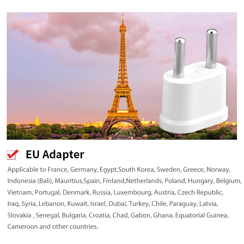الولايات المتحدة الاتحاد الأوروبي اليورو الاتحاد الافريقي محول القابس المقابس الكهربائية اليابان البرازيل السفر محول حجم صغير شاحن الهاتف المحمول محول مقبس الطاقة