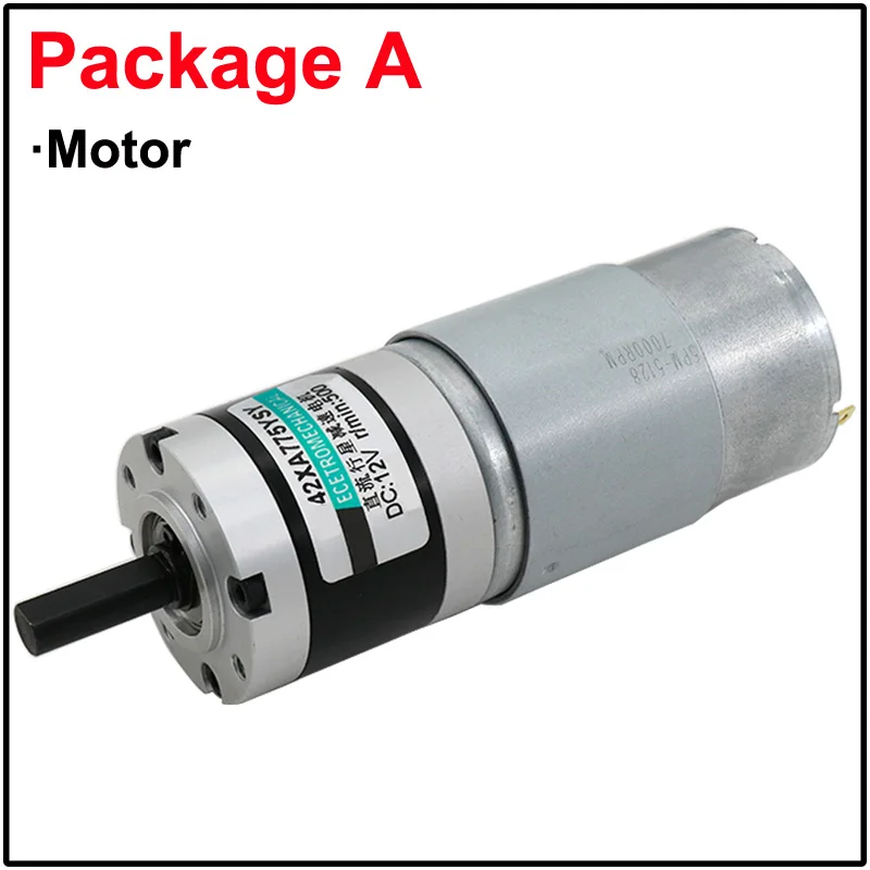 DC Planetary Gear Motor 12V 24V Low Speed 10 To 500RPM With High Torque Adjustable Speed Reversible Long Life Full Metal Motor