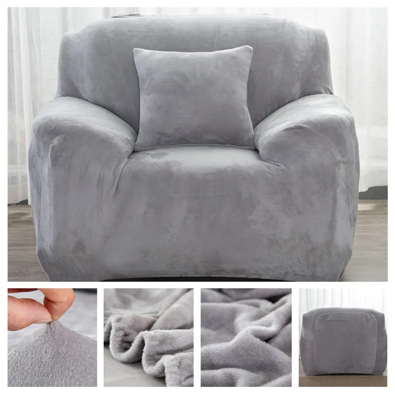 

Thickin Plush Elastic Sofa Covers for Living Room Modern Sectional Corner Sofa Slipcovers Couch Cover Chair Protector