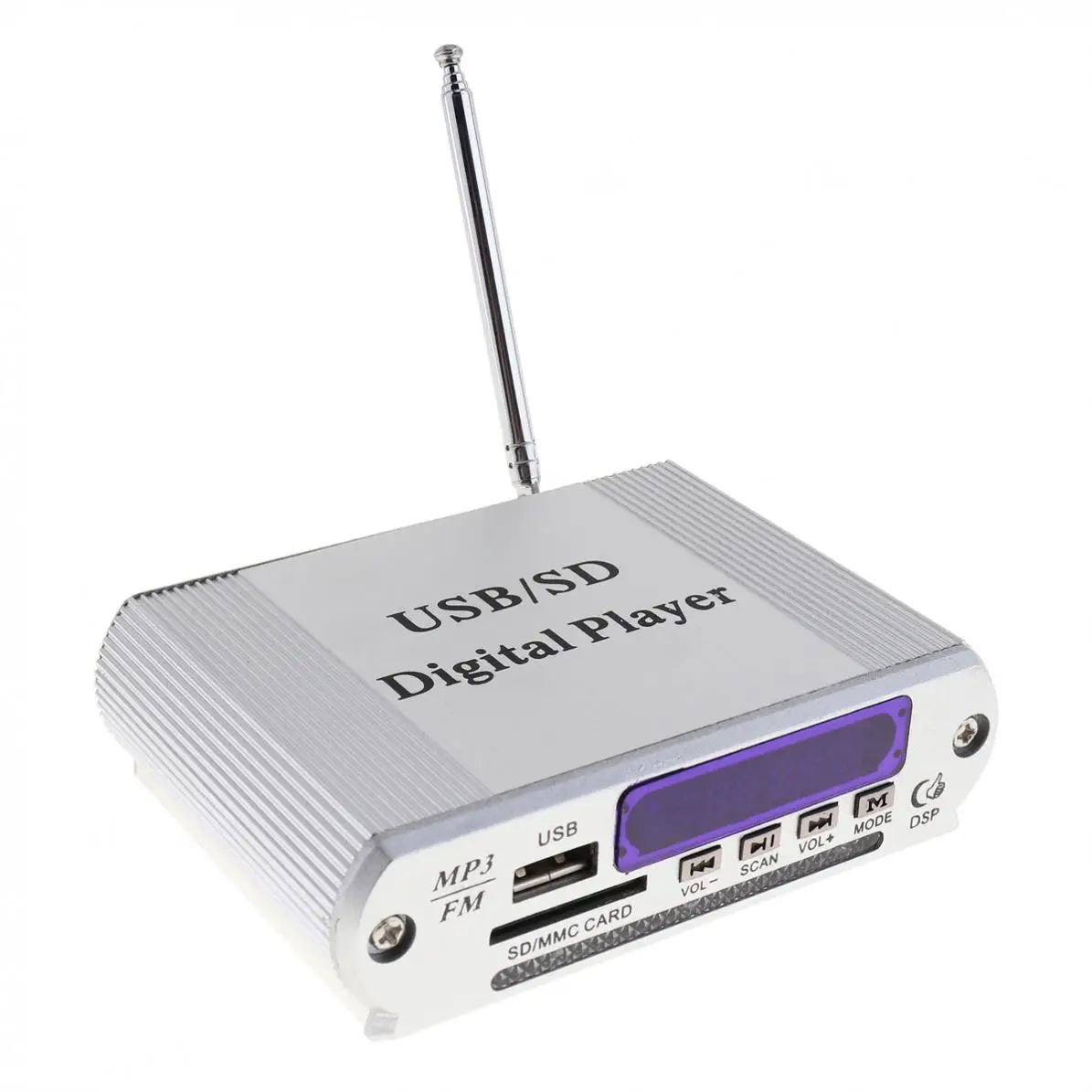 

Mini Power Amplifier Digital Audio Music Player with Remote Control Support FM/ MP3/SD/USB/DVD for Car/Motorcycle/Home