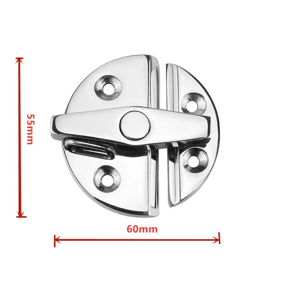 Marine Hardware Boat Accessories 316 Stainless Steel Boat Door Cabinet Latch Round Turn Button Twist Catch Latch Ship Yacht Hot