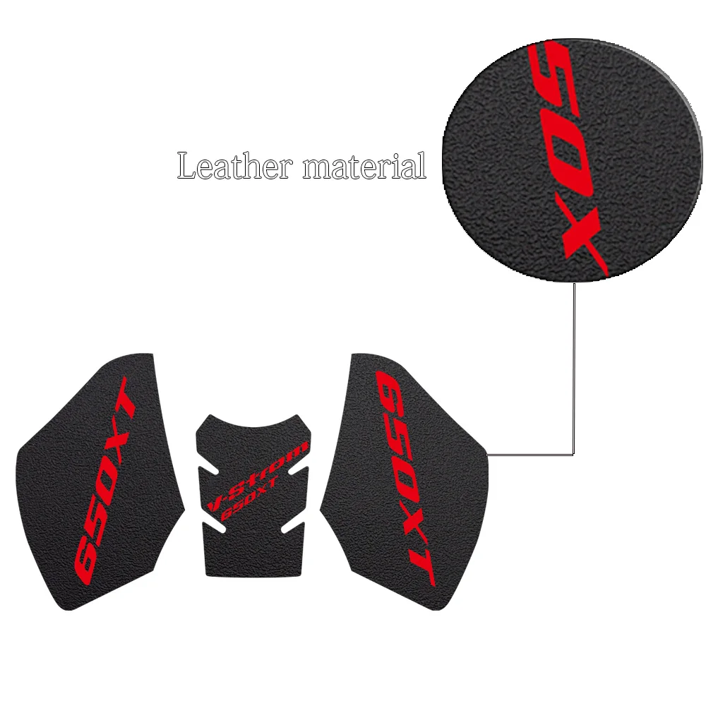 DL650XT Leather Stickers For Suzuki V-STROM DL 650XT 2019 2020 Motorcycle Fuel Tank Pads Traction Side Knee Non-Slip 3m Decals