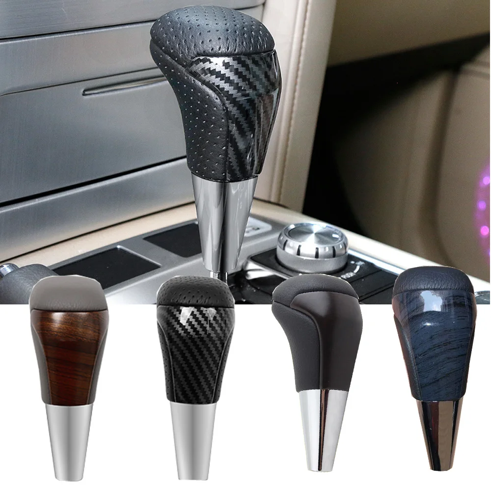 

FJ200 LC200 Car Leather Wooden Gear Shift Knob for Toyota Land Cruiser 200 2016 2017 2018 2019 2020 accessories