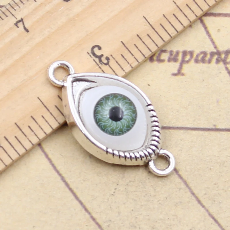 10pcs Charms 4colors Devil Eye 30x15mm DIY Retro Jewelry for Braclet Necklace Antique Making DIY Handmade Craft