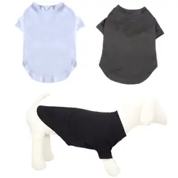 Dog T-shirt Summer Sleeve Design Pet Clothes Cotton Soft Puppy Shirts Breathable Clothing for Small Medium Large Dogs