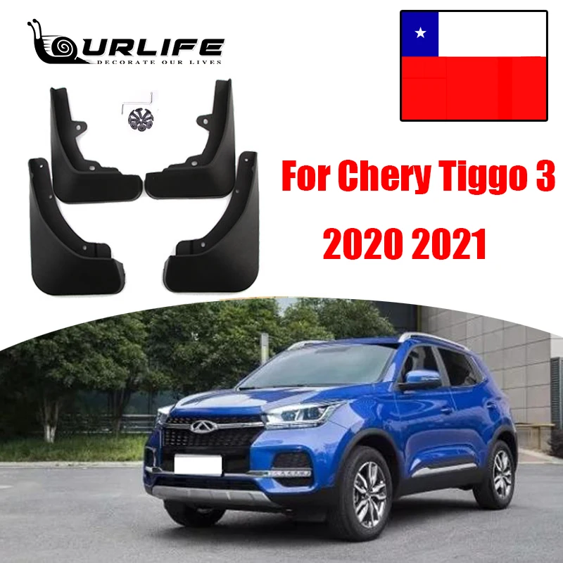 Mudguards For  Chile Chery Tiggo 3 2020 2021 4PCS Front Rear Fender Mud Flaps Guard Splash Flap Mudguard Car Accessories