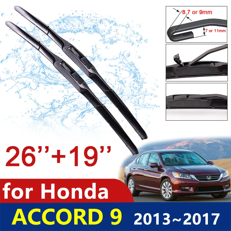 

Автомобильные щетки стеклоочистителя лобового стекла для Honda Accord 9 9,5 2013 2014 2015 2016 2017 IX покрытие ветрового стекла для лобового стекла автомоби...