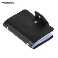 Fashion PU Leather Function 12/24 Bits Card Case Business Card Holder Men Women Credit Passport Card Bag ID Passport Card Wallet 4