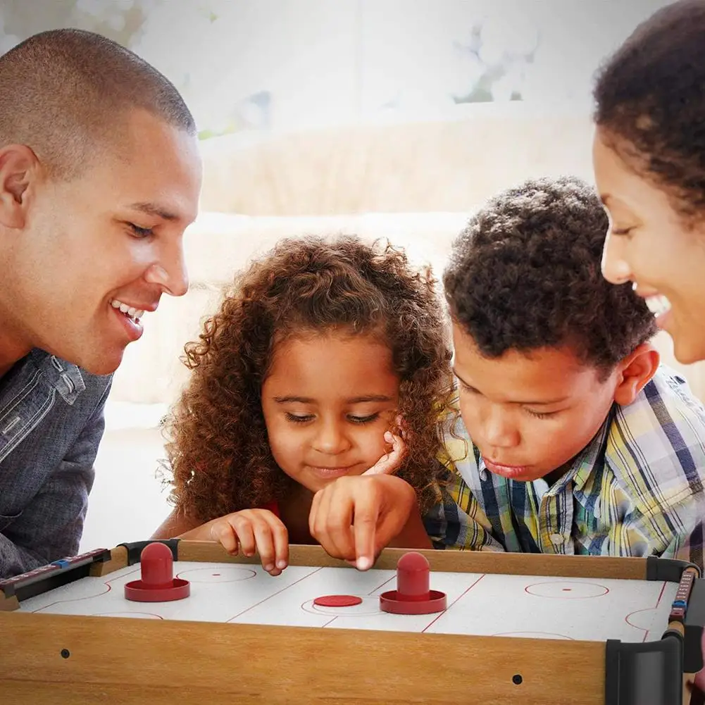 Tabletop Air Hockey Game Battery Operated Hockey Game Lightweight and portable for gathering and parent-child entertainment