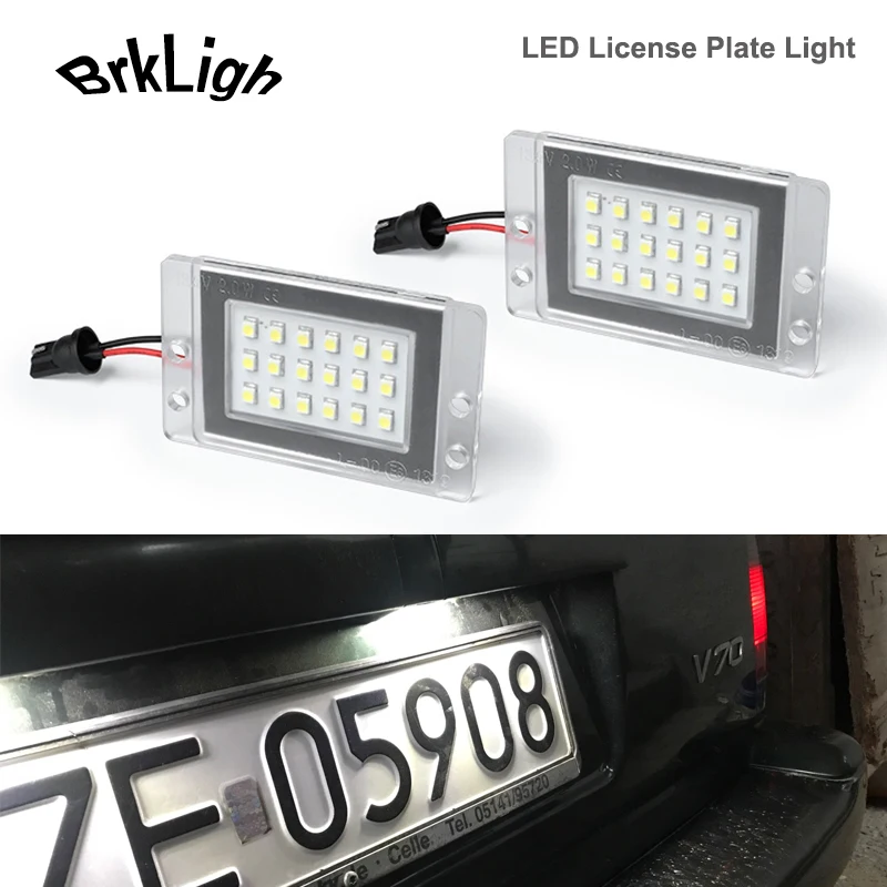 2Pcs For Volvo V70 V70XC 97-00 850 855 91-97 LED License Plate Lights Number Lamps Car Accessories No Error White Super Bright