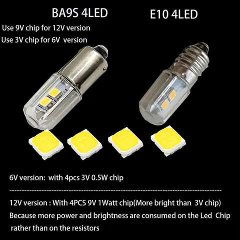2PCS E10 T4w H21W Ba9s BA9 BA9S 57 756 1816 1891 1893 3886X Led 전구 램프 LED 표시 등 전구 6V 6.3V 12V 경고등 2PCS E10 T4w H21W Ba9s BA9 BA9S 57 756 1816 1891 1893 3886X Led 전구 램프 LED 표시 등 전구 6V 6.3V 12V 경고등