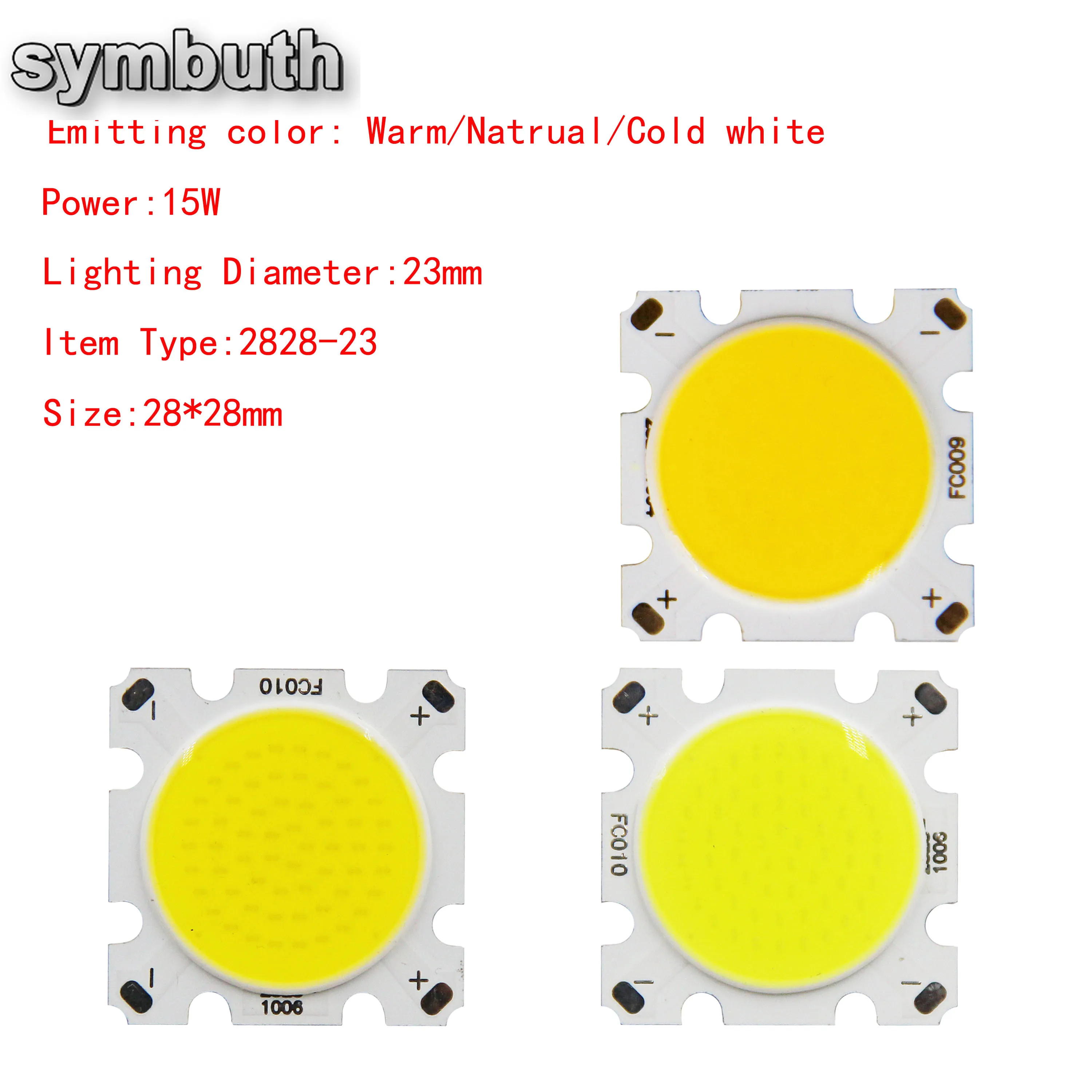 LED COB  Light Source 15W DC Led Lighting Fixtures & Components for For Track Down Light Bulb Ceiling Lamp