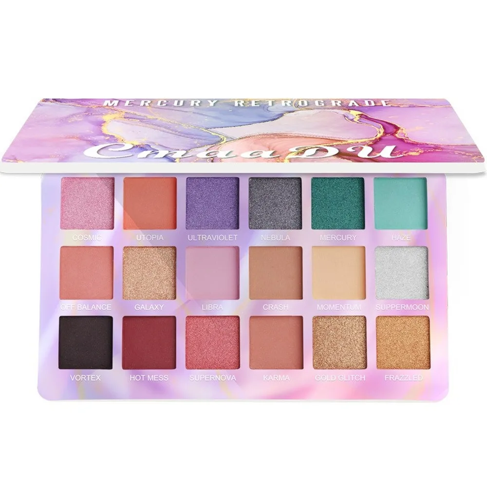 New 18 Color Nude Shining Eyeshadow Palette Makeup Glitter Pigment Smoky Eye Shadow Pallete Waterproof Cosmetics Eye Shadow