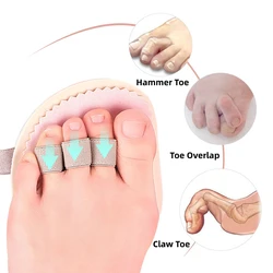 1Piece Unisex Hammer Toe Cushions Protector Separator Support Pads Temporary Corrector Straightener Bunion Guard Foot Spacers