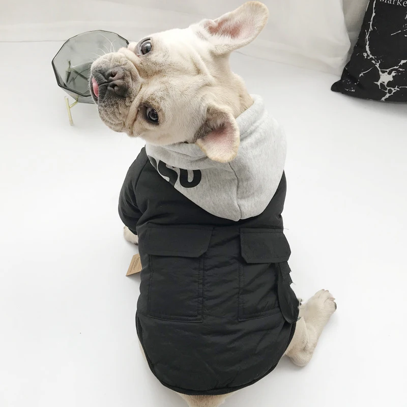 SUPREPET Haustier Hund Jacke Winter Hund Kleidung für Französisch Bulldog Warme Baumwolle Hund Winter Mantel Kleidung für Große Hunde ropa para perro