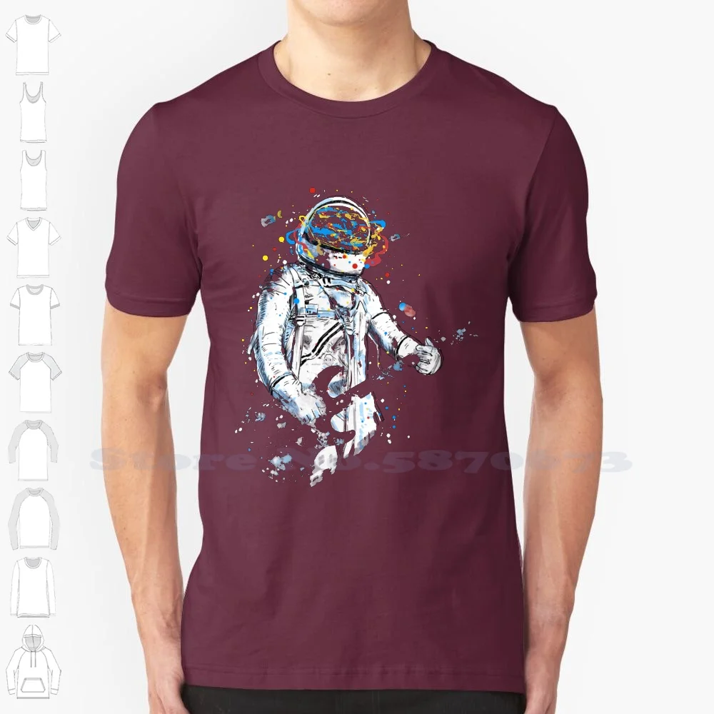 Space Guitar 100% Cotton T-Shirt Astronaut Music Air Guitar Fun Funny Stars Cosmonaut Kharmazero Pop Culture Sci Fi Cosmos Cool