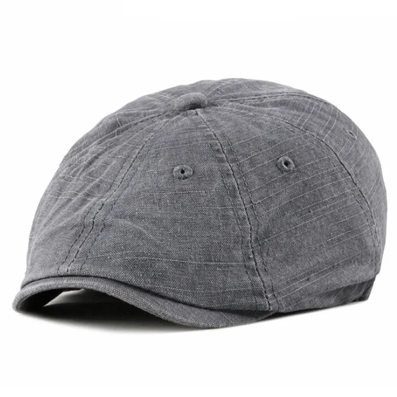 New Fashion Men\'s Casual Washed Cotton Newsboy Hat Baseball Cap Beret Hat Men Octagonal Caps Casquette Gorros