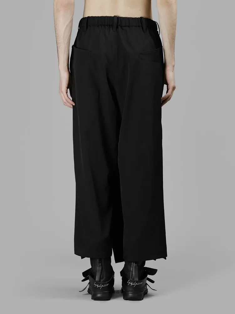 Men's new menswear fashion trend designer casual trousers irregular patchwork nine cropped trousers plus size singer clothing view 3