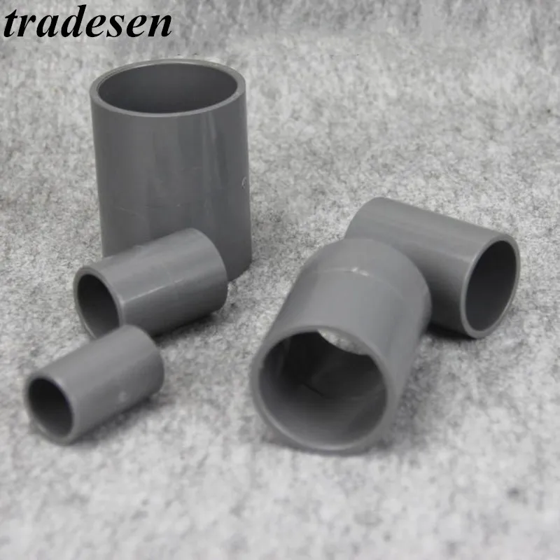 

Gray UPVC I.D20/25/32/40/50mm Straight Connector coupling for Garden Irrigation Aquarium Pipe PVC pipe Adapter pipe Fitting