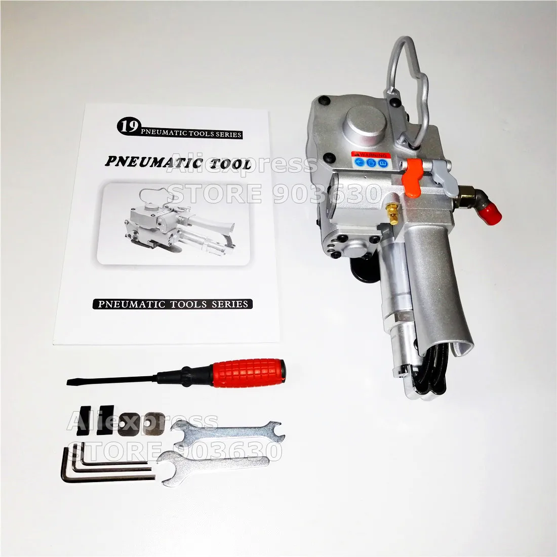 AQD-19/25 Portable Strapping Machine Pneumatic Plastic Strapping Banding Tool Carton Firction Packaging Machine PET PP 13-25mm