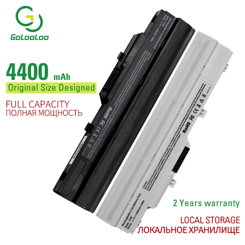 Golooloo 6CELL New laptop battery for MSI U100W-085NL U100X Wind MS-N011 Wind U100  U100X U90 U90X BTY-S11 BTY-S12 TX2-RTL8187SE