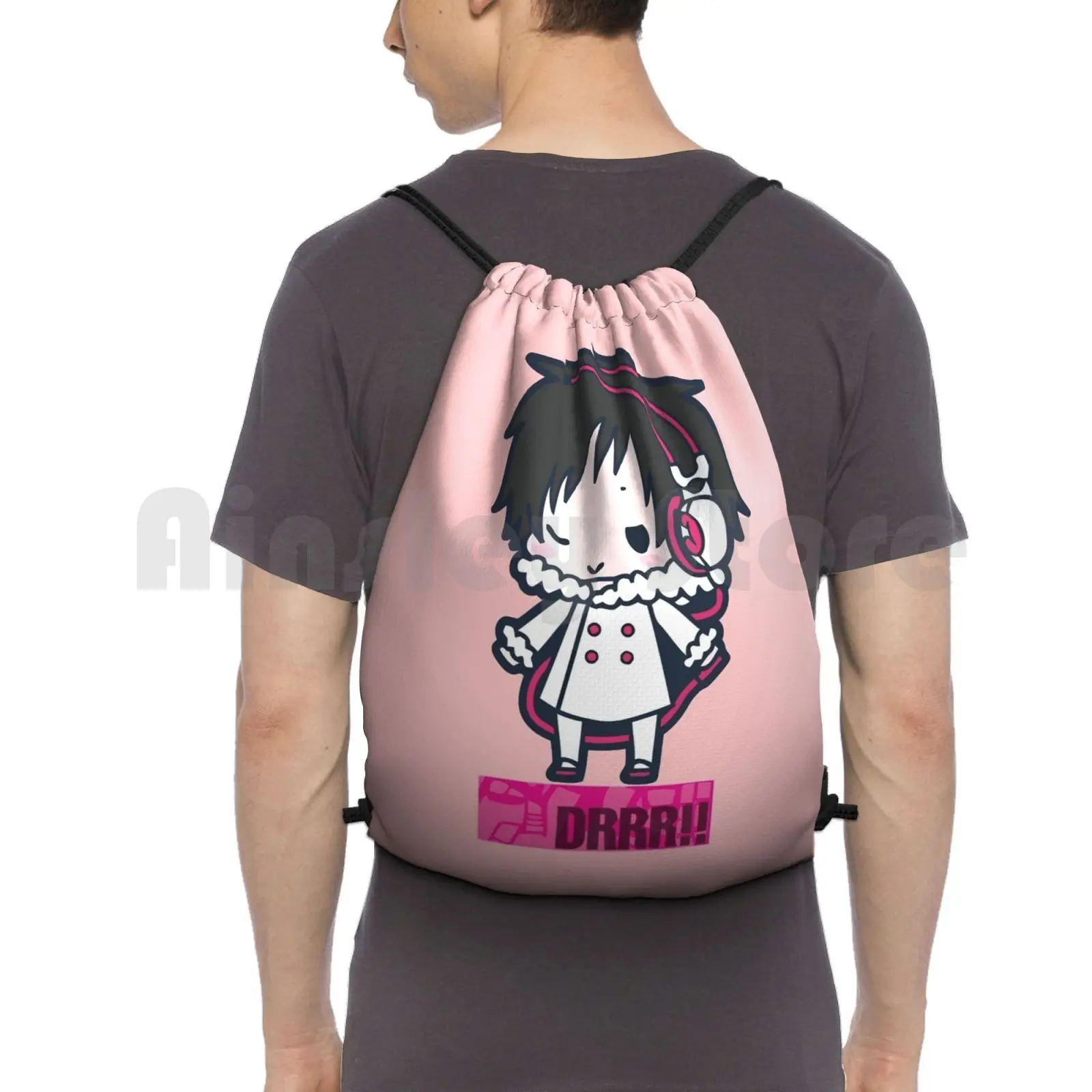 

Orihara Izaya Chibi Backpack Drawstring Bag Riding Climbing Gym Bag Orihara Izaya Durarara Drrr Anime Chibi Kawaii
