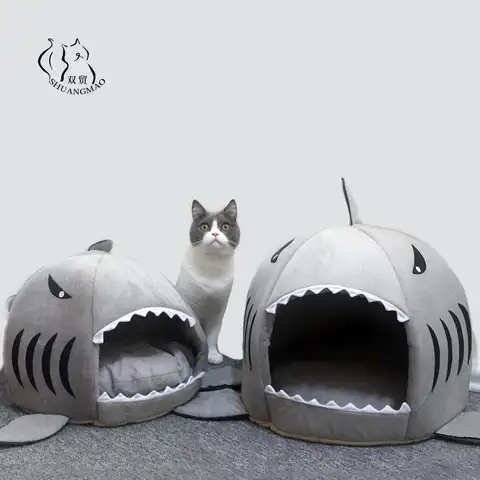 Shark Shape Pet Mat for Cats and Dogs SHUANGMAO