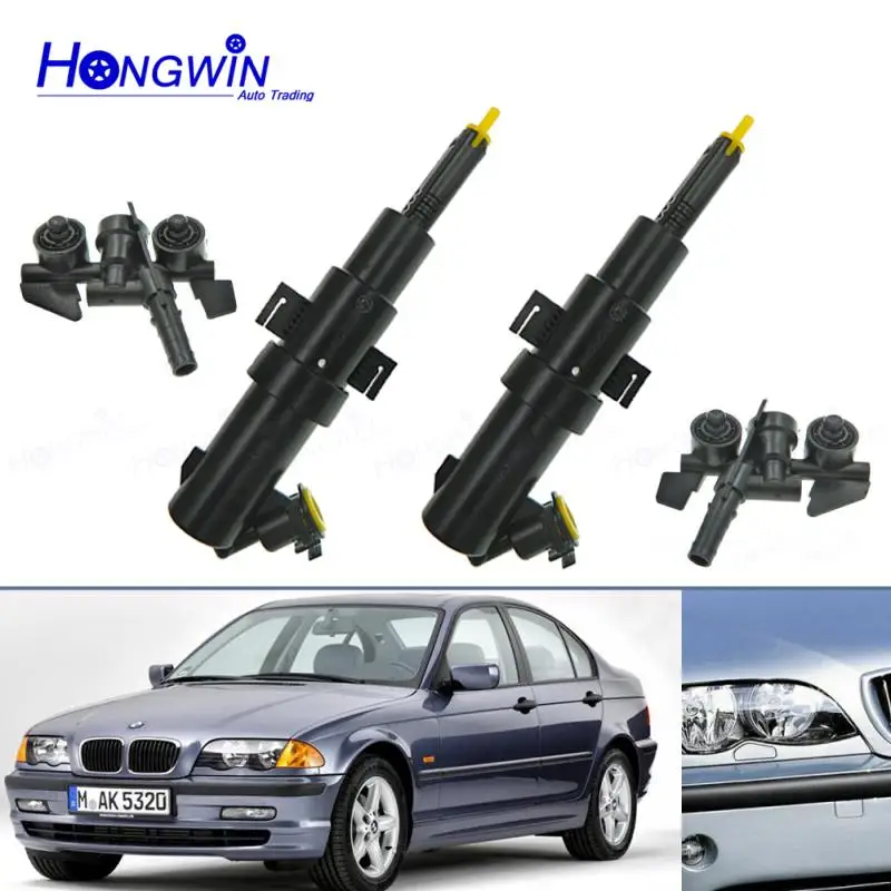 61678362823 Front Right Left Headlight Cleaning Water Spray Nozzle+61674290867&61674290868 Jet For BMW 3 Series E46 1997-2006