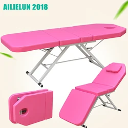 Mesa de massagem dobrável sofá de massagem dobrável-cama cama de mesa spa tatuagem sofá salão de beleza 4 seção mesa de massagem