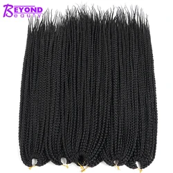 Beyond Beauty Crotchet Box Braid Hair Extensions Ombre Black Brown Colors Braiding Hair Synthetic Crochet Braids Bulk