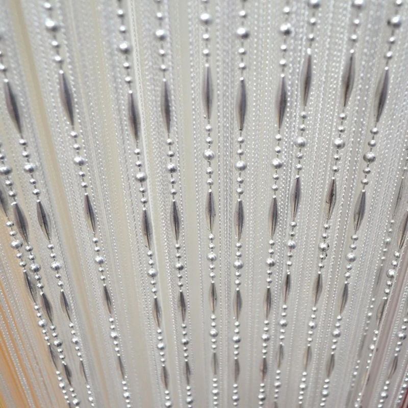 12 Color Beads Line Curtain Modern Yarn Dyed Curtains for Home Living Room Door Hotel Cafe Interior Decoration Solid Curtain