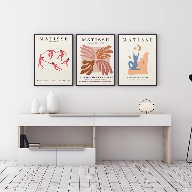 Henri Matisse Abstract Artwork The Dance Painting Museum Exhibition Poster Wall Art Canvas Print Pictures Modern Home Decoration
