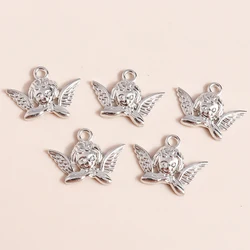 Leslie 20pcs Fashion Love Angel Charms Pendants for Necklaces Earrings Making Accessories Charms for Diy Jewelry Craft