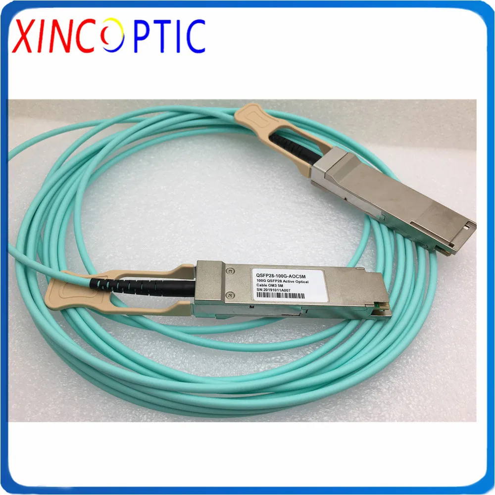 100G QSFP28 AOC OM3 Cable,100Gbps QSFP28 15M  20M OM3 QSFP28-100G-AOC Active Optic Fiber Cable