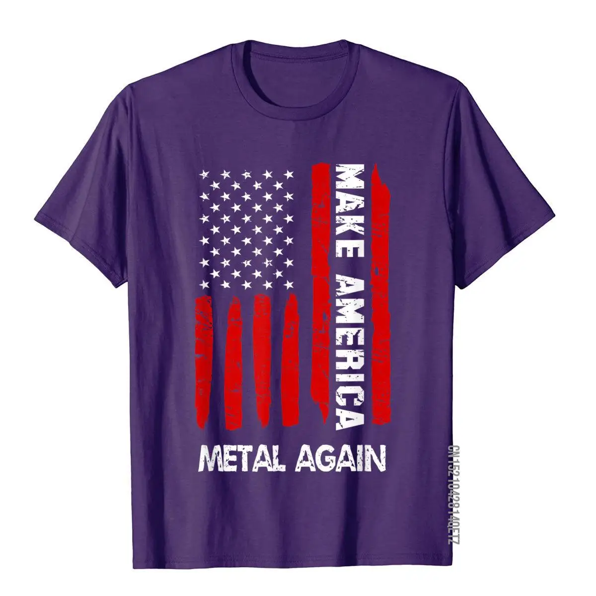 Forth 4th Of July Gift Funny Outfit Make America Metal Again T-Shirt Preppy Style & Tees Cotton Men Top T-Shirts Simple Style